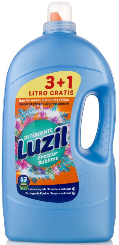 Luzil Detergente Líquido Frescor Sublime 3+1L 53D
